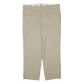DICKIES Mens Regular Fit Beige Trousers W40 L30 Workwear Zip Closure Cotton