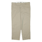 DICKIES Mens Regular Fit Beige Trousers W40 L30 Workwear Zip Closure Cotton