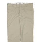 DICKIES Mens Regular Fit Beige Trousers W40 L30 Workwear Zip Closure Cotton