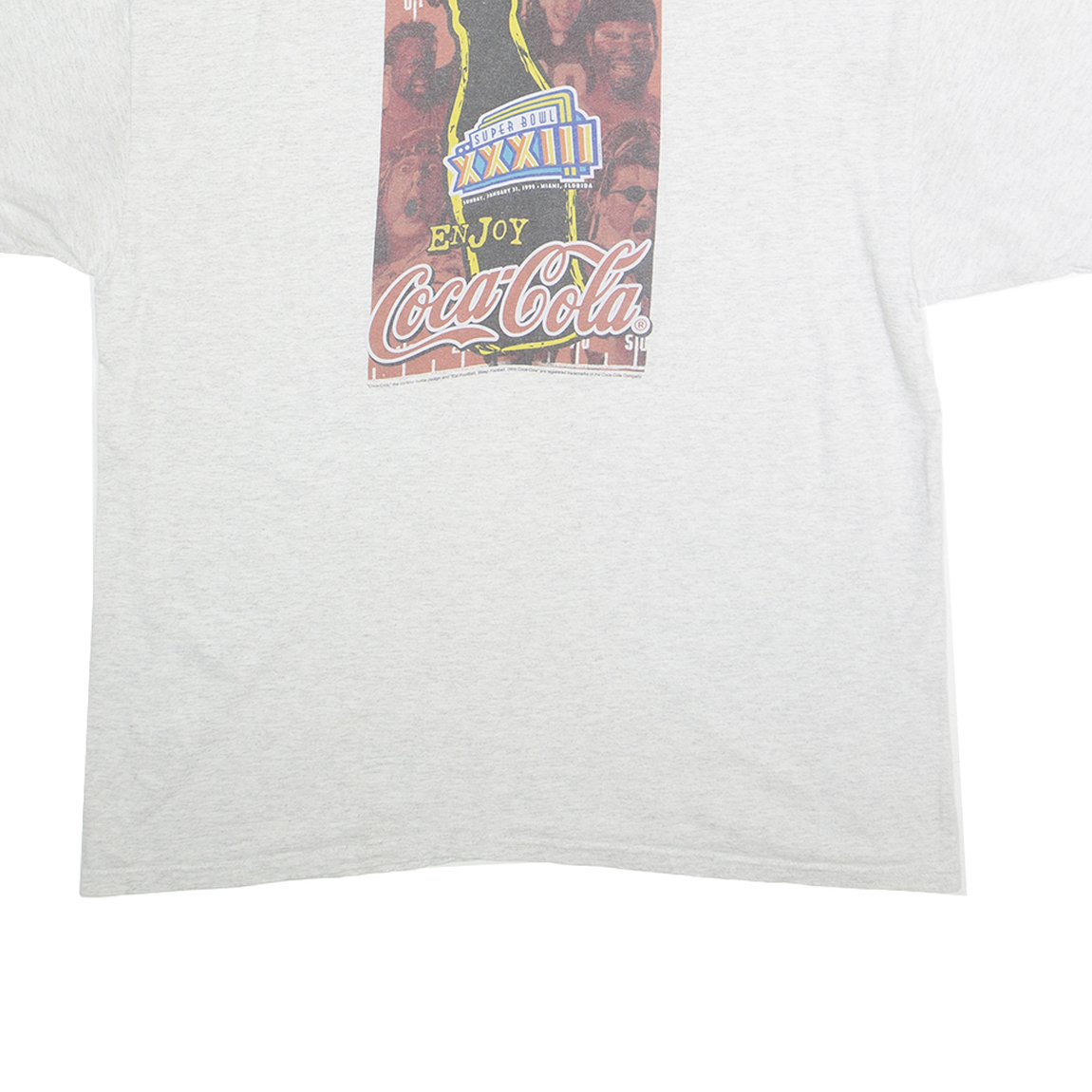 HANES HEAVYWEIGHT Mens White XL Short Sleeve Crew Neck Coca Cola Graphic T-Shirt