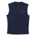 NIKE Womens Navy Blue Sleeveless Crew Neck Sports T-Shirt M Polyester