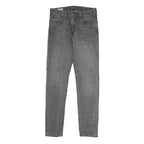 LEVI'S 512 Mens Slim Grey Denim Raw Zip Jeans W30 L32 Classic Style