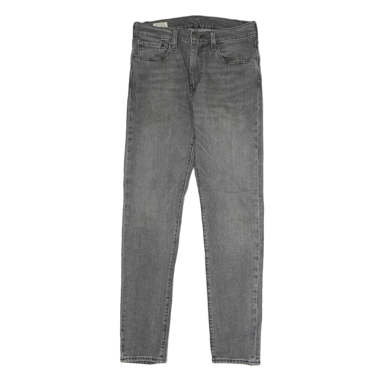 LEVI'S 512 Mens Slim Grey Denim Raw Zip Jeans W30 L32 Classic Style