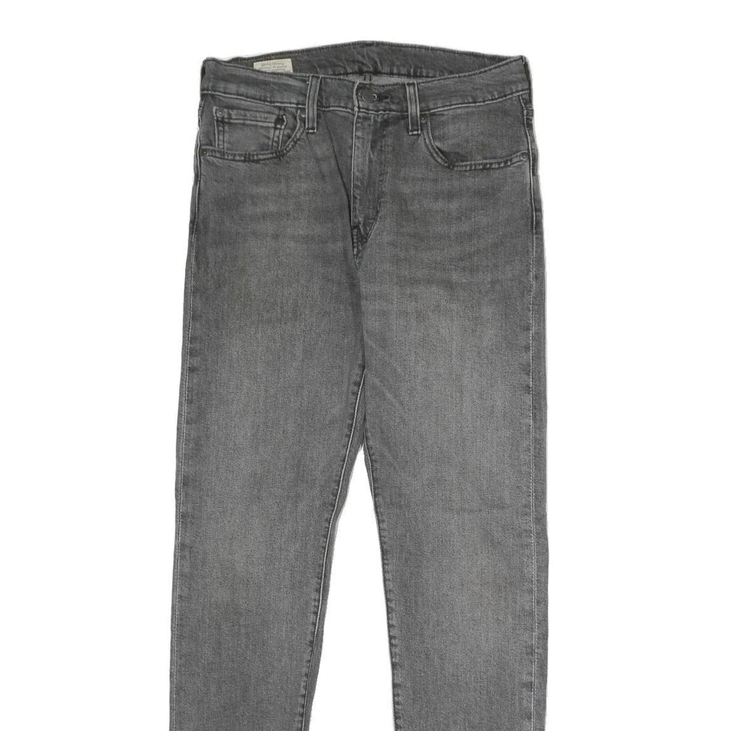 LEVI'S 512 Mens Slim Grey Denim Raw Zip Jeans W30 L32 Classic Style