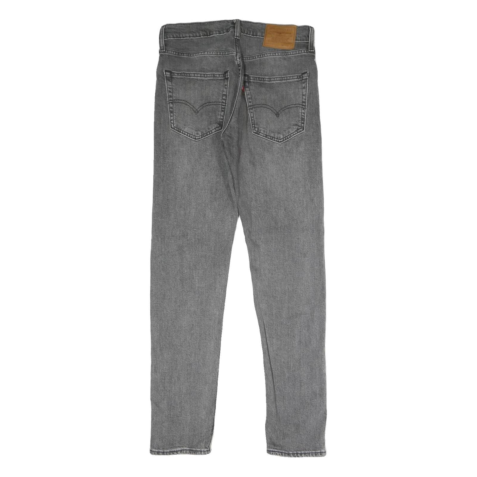 LEVI'S 512 Mens Slim Grey Denim Raw Zip Jeans W30 L32 Classic Style