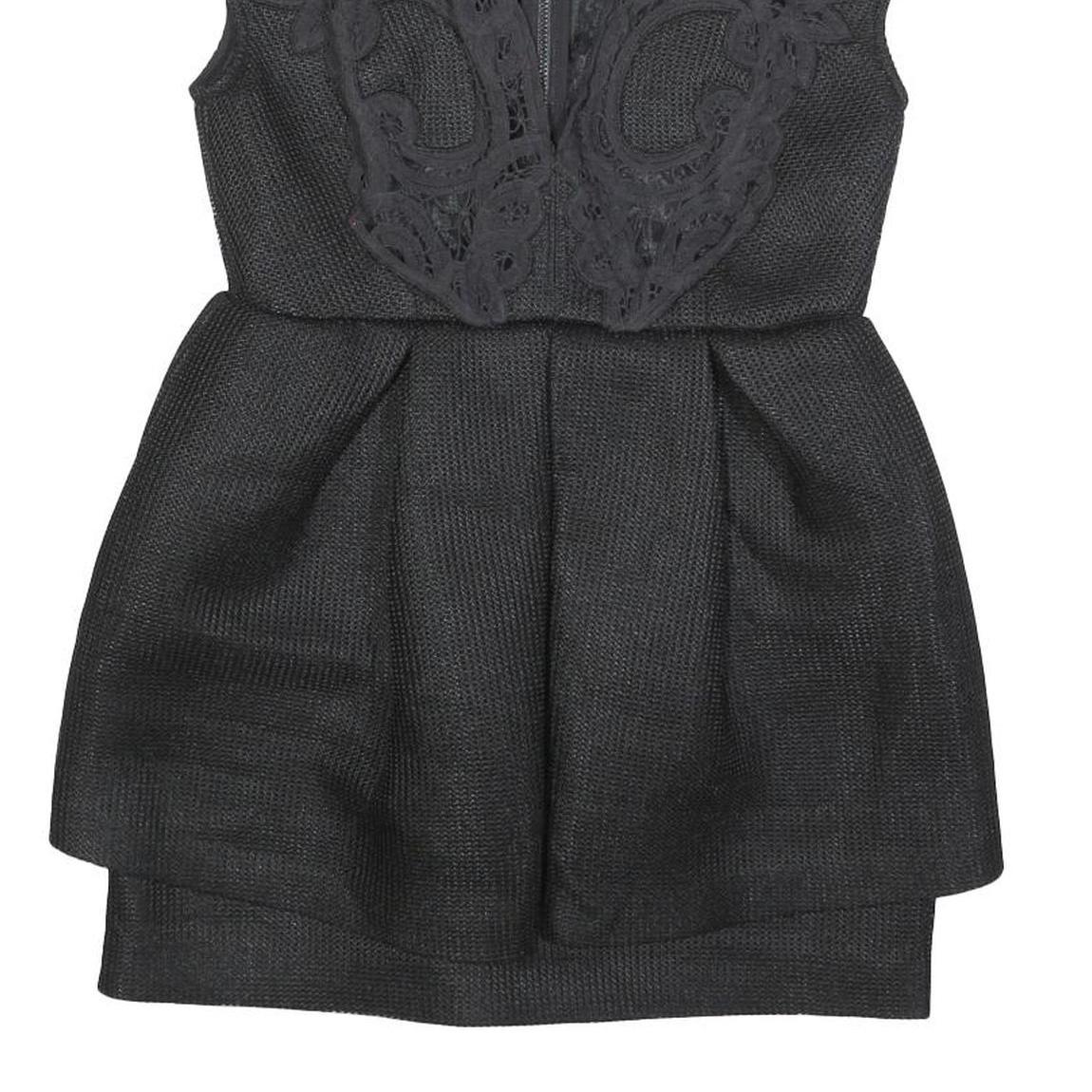 ALICE MCCALL Womens Black Bodycon Woven Mini Dress Polyester Blend S Lace Detail