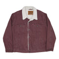 LEVI'S Mens Maroon Coach Jacket XL Cotton Blend Woven Plain Button Closure