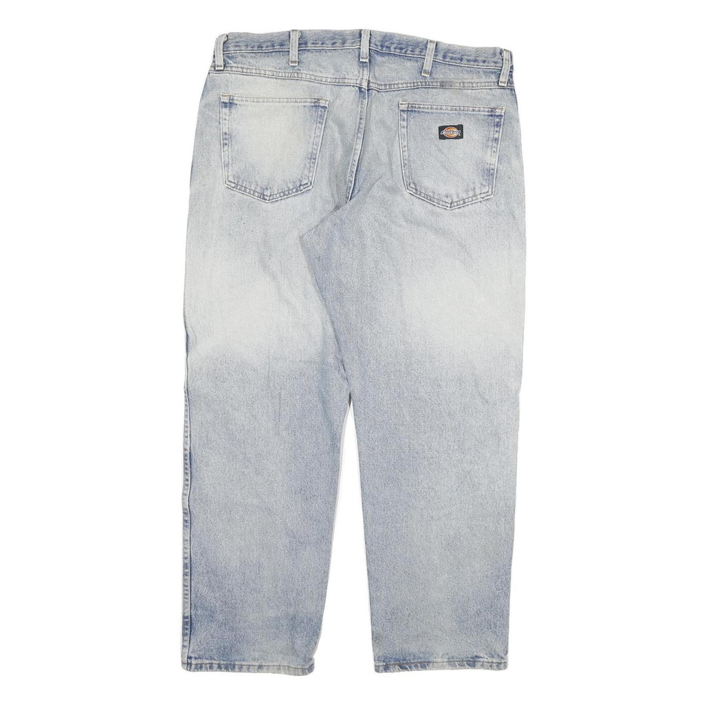 DICKIES Mens Relaxed Jeans Blue Denim Medium W38 L29 Zip Closure Casual
