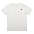NIKE Mens White Graphic T-Shirt M Short Sleeve Crew Neck Logo