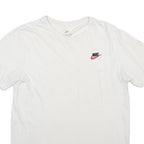 NIKE Mens White Graphic T-Shirt M Short Sleeve Crew Neck Logo