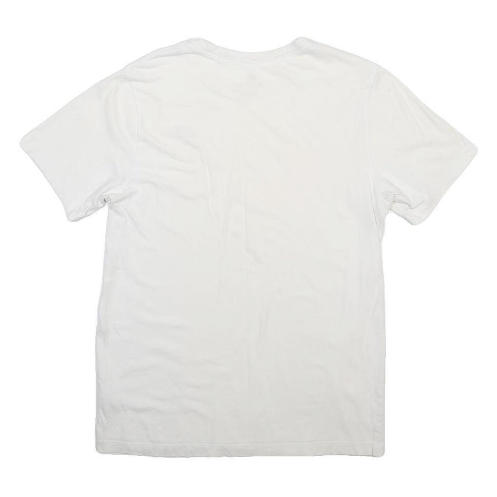 NIKE Mens White Graphic T-Shirt M Short Sleeve Crew Neck Logo