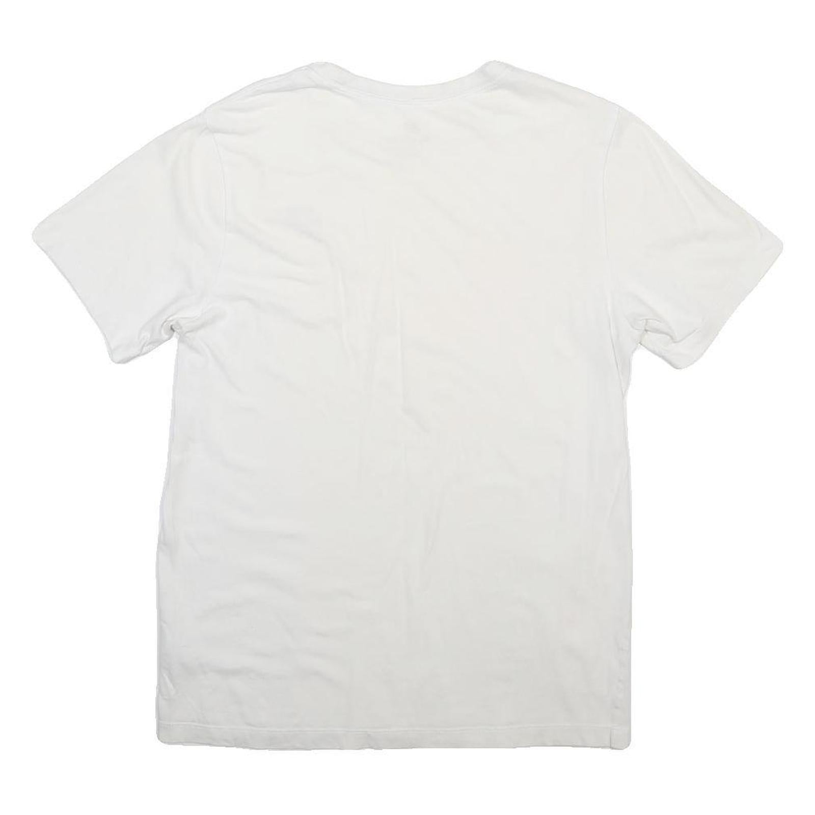 NIKE Mens White Graphic T-Shirt M Short Sleeve Crew Neck Logo
