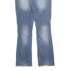 VIGOSS Womens Slim Blue Denim Medium Jeans W32 L33 Embroidered Pockets Zip