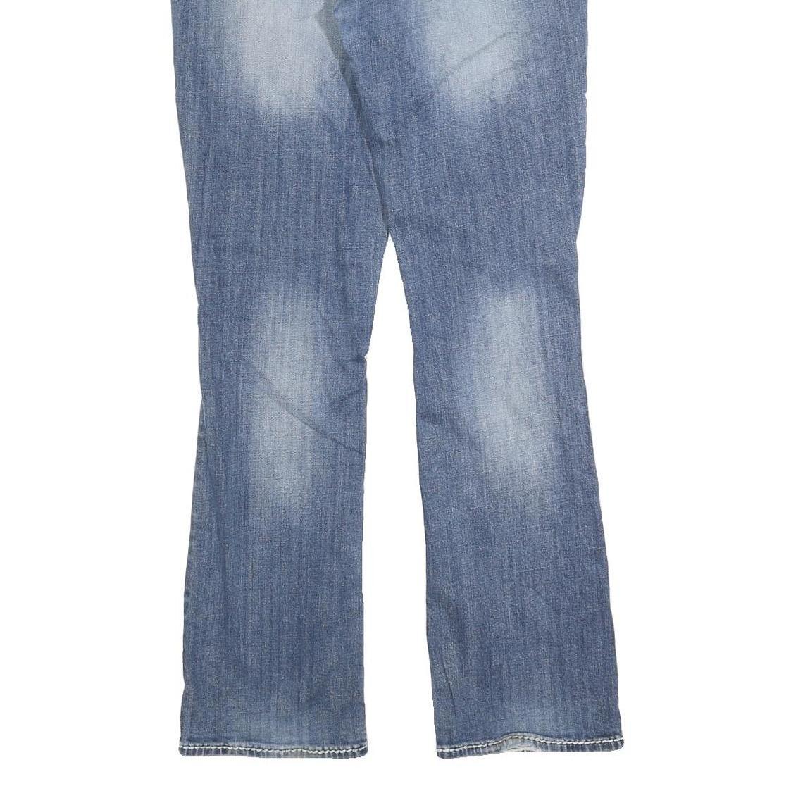 VIGOSS Womens Slim Blue Denim Medium Jeans W32 L33 Embroidered Pockets Zip