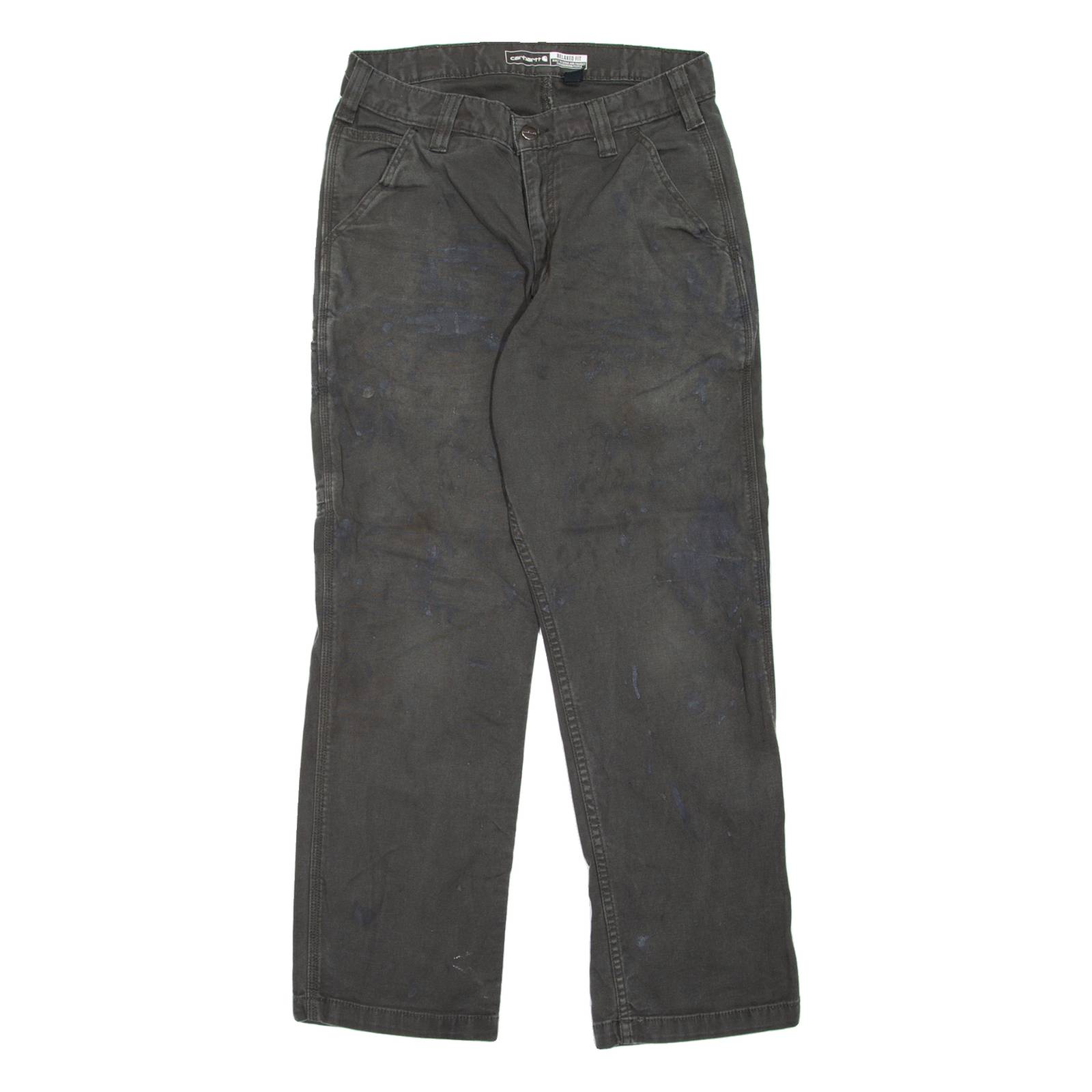CARHARTT Carpenter Workwear Mens Trousers Grey Relaxed Straight W28 L30