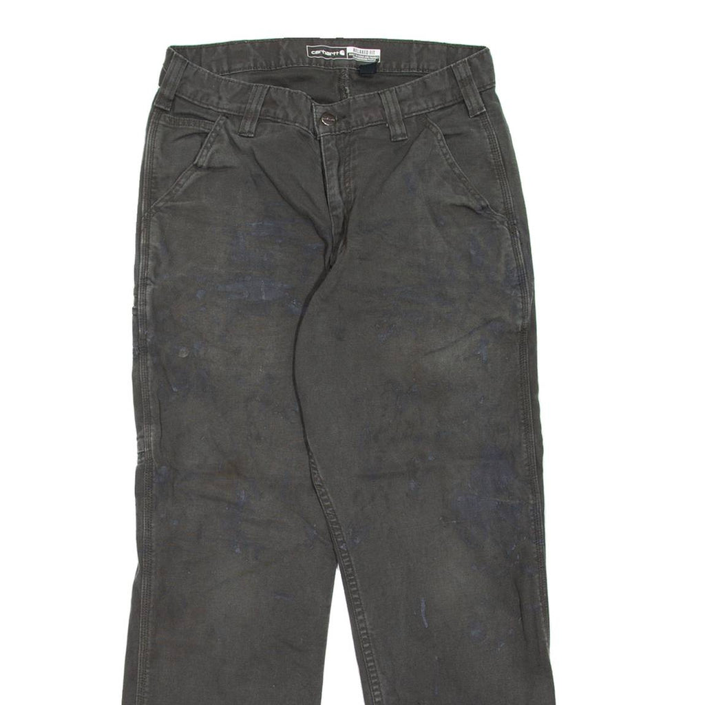 CARHARTT Carpenter Workwear Mens Trousers Grey Relaxed Straight W28 L30