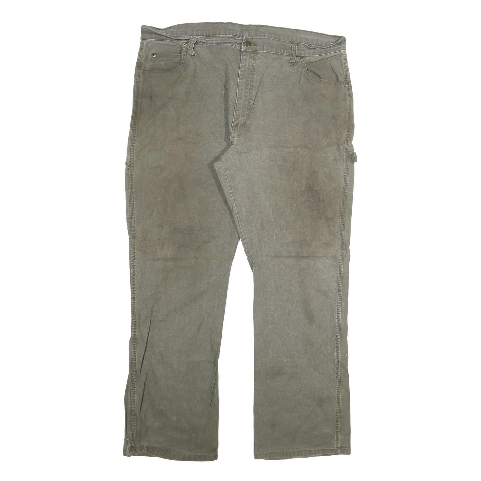 DICKIES Mens Green Regular Straight Denim Cotton Blend Medium W40 L32 Workwear