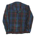 Womens Black Blue Red Green Checked Button Jacket L Woven Casual Lightweight