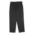 Mens Black Cotton Blend Regular Fit Cargo Trousers W30 L32 Workwear Utility Zip