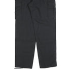 Mens Black Cotton Blend Regular Fit Cargo Trousers W30 L32 Workwear Utility Zip
