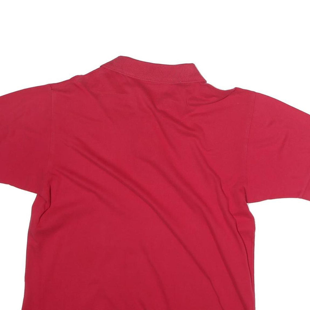 SERGIO TACCHINI Mens Red Short Sleeve Plain Polo Shirt M Classic Cotton