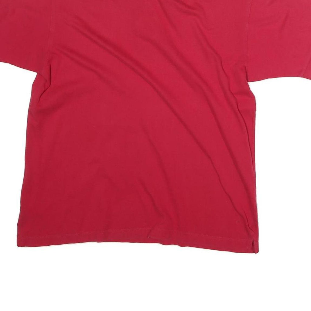 SERGIO TACCHINI Mens Red Short Sleeve Plain Polo Shirt M Classic Cotton