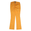 RALPH LAUREN Womens Cotton Blend Yellow Slim Bootcut Trousers W28 L32 Stylish
