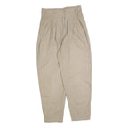 GO-IN Womens Beige Cotton Blend Regular Fit Trousers W30 L28 Classic Casual Wear