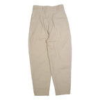 GO-IN Womens Beige Cotton Blend Regular Fit Trousers W30 L28 Classic Casual Wear