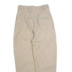 GO-IN Womens Beige Cotton Blend Regular Fit Trousers W30 L28 Classic Casual Wear