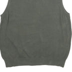 DOCKERS Mens Grey Beige Argyle Cotton Sleeveless V-Neck Jumper L Classic