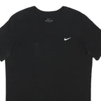 NIKE Mens Black Cotton Blend L Short Sleeve Crew Neck Dri-Fit Sports T-Shirt