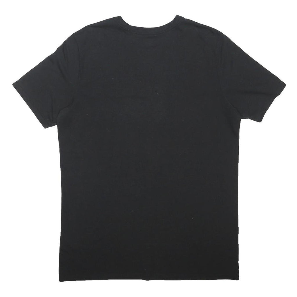 NIKE Mens Black Cotton Blend L Short Sleeve Crew Neck Dri-Fit Sports T-Shirt