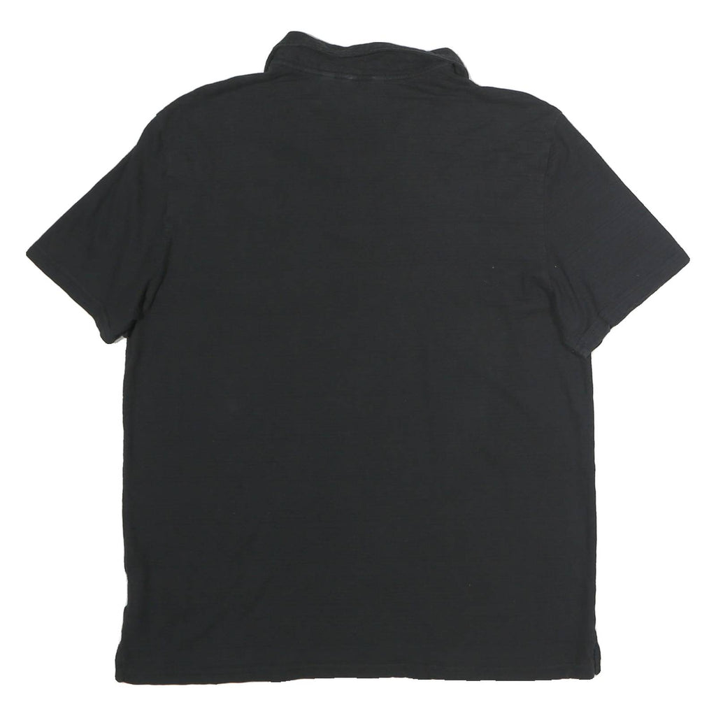 CALVIN KLEIN Mens Black & Grey White Colourblock Short Sleeve Polo Shirt L