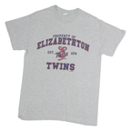 GILDAN Mens Grey Property Of Elizabethton Twins Graphic T-Shirt M Crew Neck