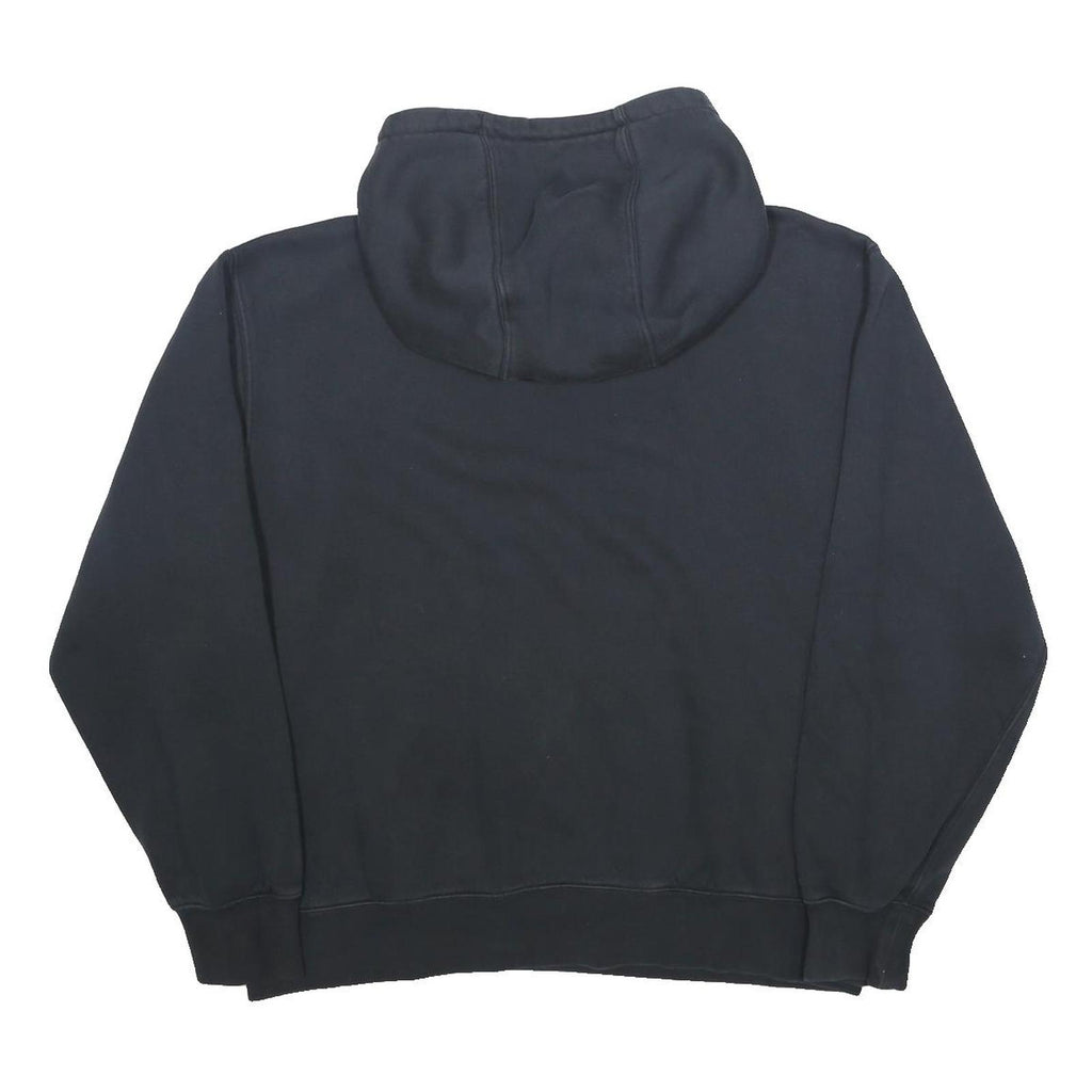 NIKE Womens Black Hoodie L Cotton Blend Classic Logo Pullover Sweatshirt