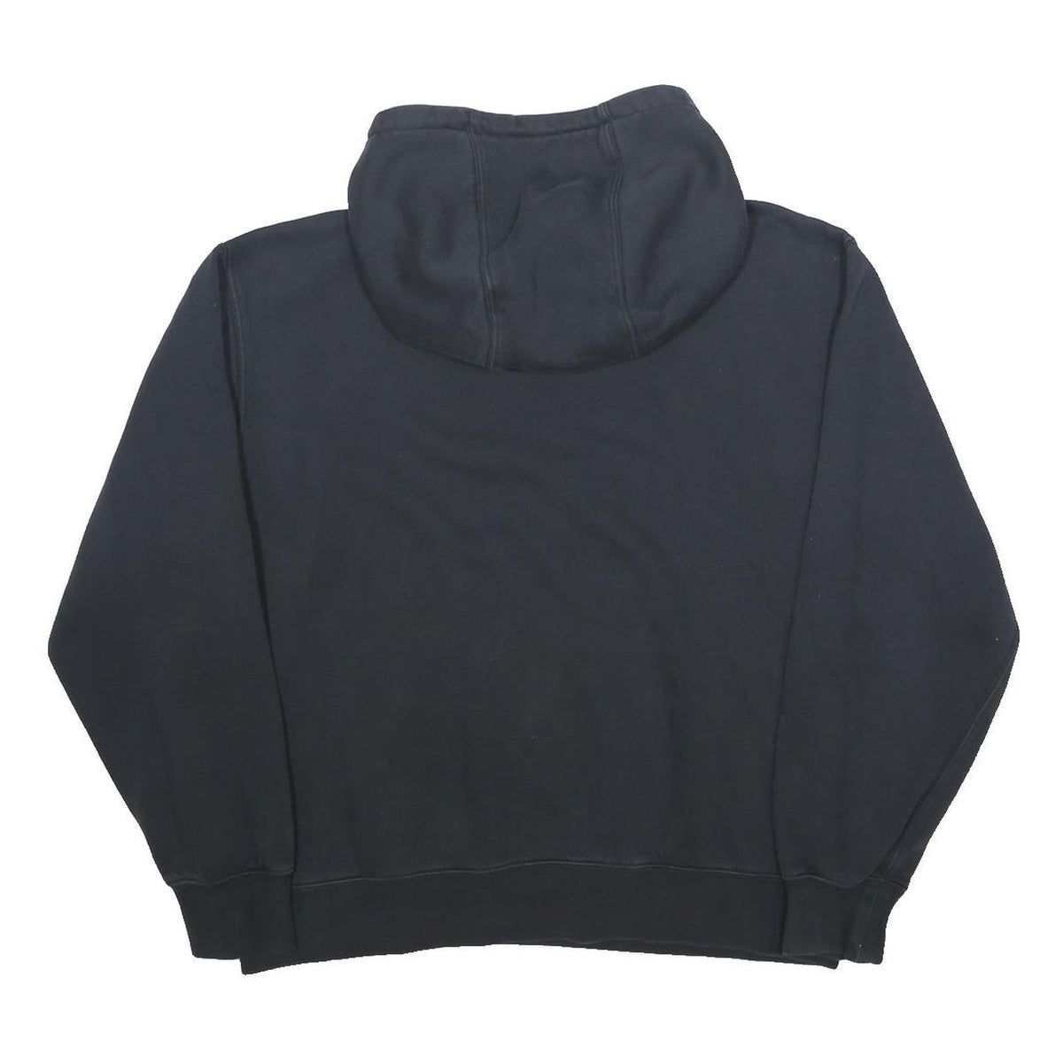 NIKE Womens Black Hoodie L Cotton Blend Classic Logo Pullover Sweatshirt