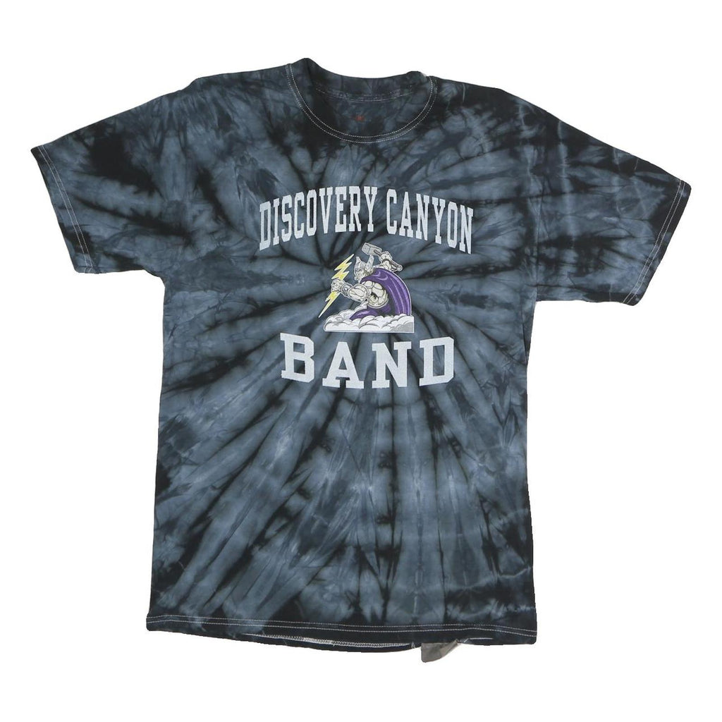 Mens Black Tie Dye Discovery Canyon Band T-Shirt M Short Sleeve Crew Neck