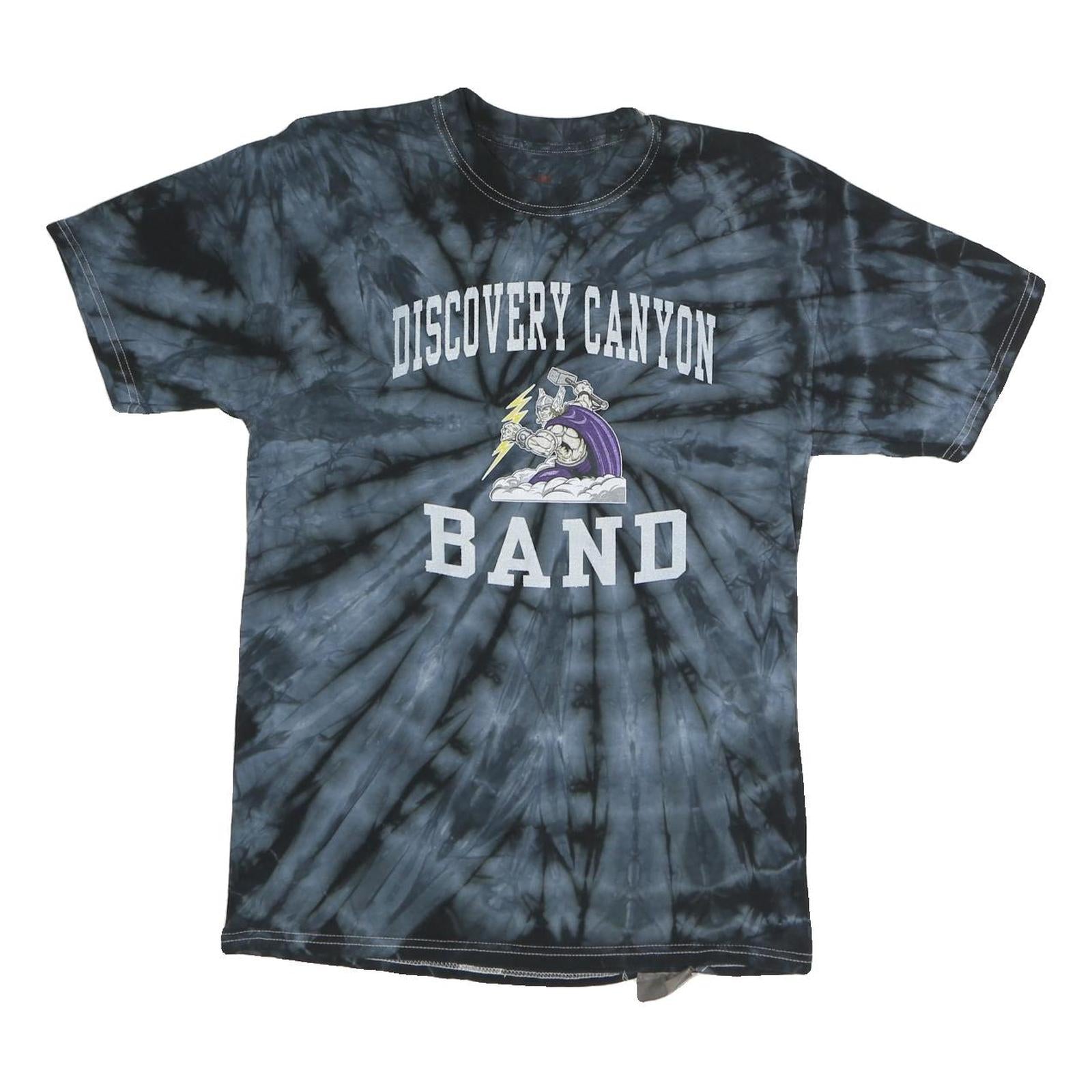 Mens Black Tie Dye Discovery Canyon Band T-Shirt M Short Sleeve Crew Neck