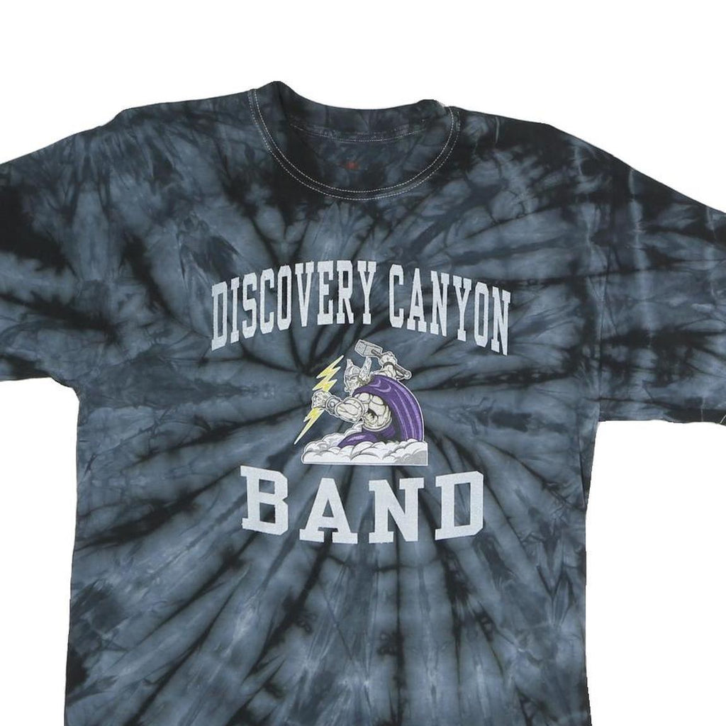 Mens Black Tie Dye Discovery Canyon Band T-Shirt M Short Sleeve Crew Neck
