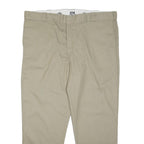 DICKIES Mens Cotton Blend Beige Regular Fit Straight Leg Trousers W46 L31