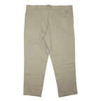 DICKIES Mens Cotton Blend Beige Regular Fit Straight Leg Trousers W46 L31