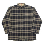 TOMMY HILFIGER Mens Shirt Black Check Long Sleeve L