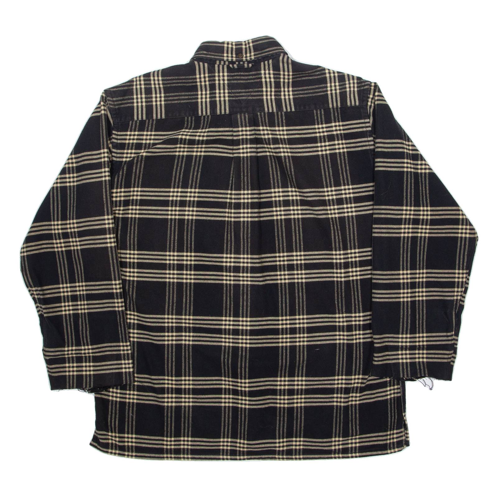 TOMMY HILFIGER Mens Shirt Black Check Long Sleeve L