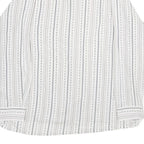 ROYAL CLASS Mens White & Grey Striped Cotton Shirt L Classic Formal Button-Up