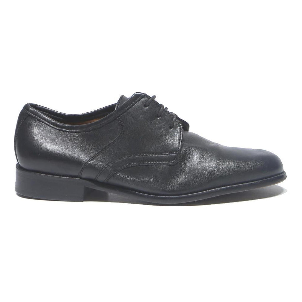 SIOUX Mens Black Leather Derby Shoes UK 6.5 Classic Smart Formal Footwear
