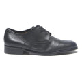 SIOUX Mens Black Leather Derby Shoes UK 6.5 Classic Smart Formal Footwear