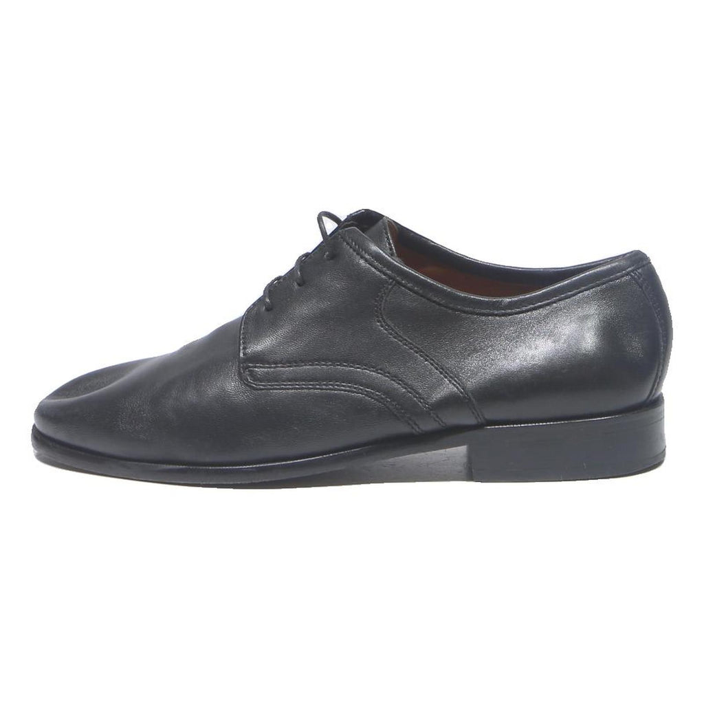 SIOUX Mens Black Leather Derby Shoes UK 6.5 Classic Smart Formal Footwear