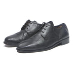 SIOUX Mens Black Leather Derby Shoes UK 6.5 Classic Smart Formal Footwear
