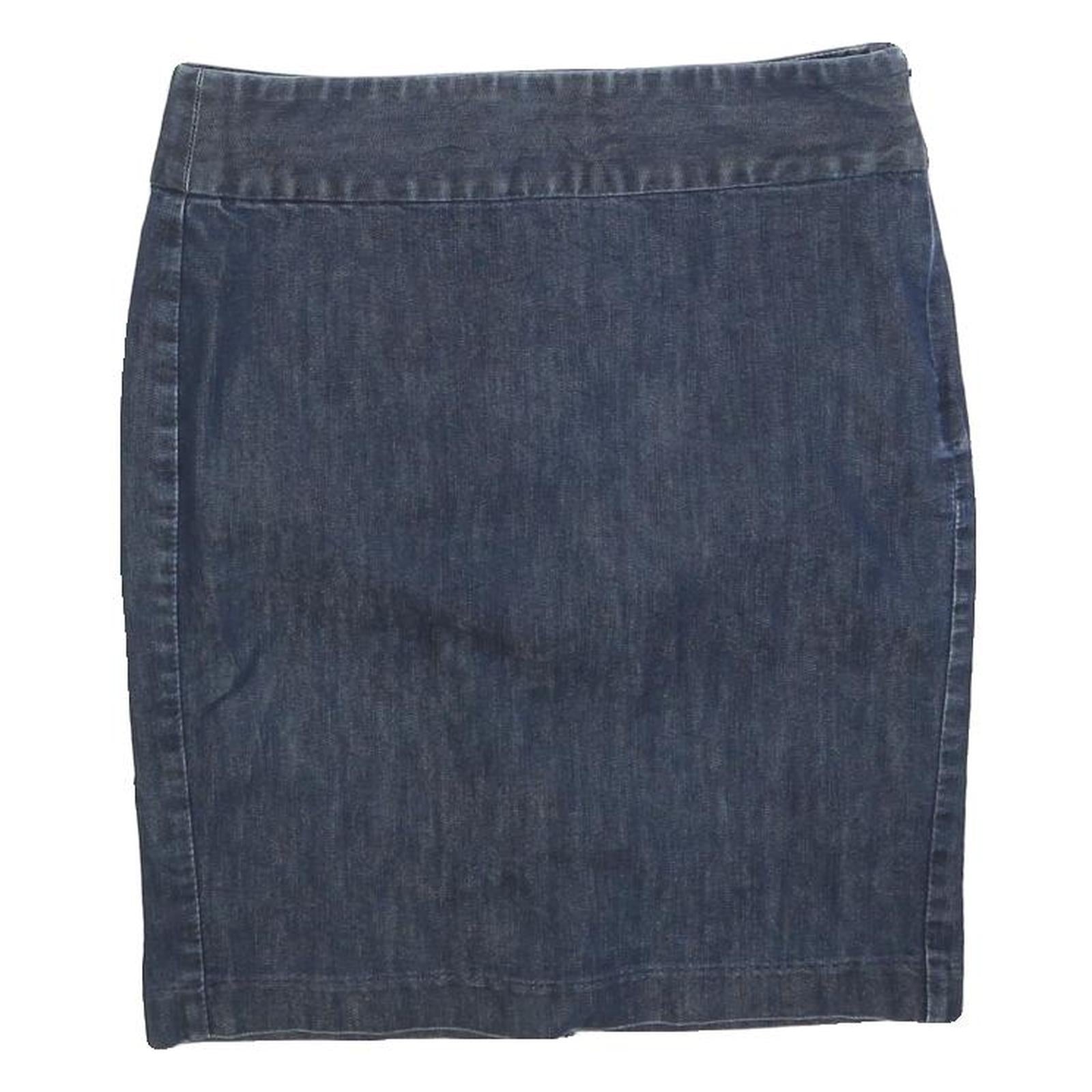 TOMMY HILFIGER Womens Blue Denim Pencil Knee Length Cotton Blend Skirt M Classic
